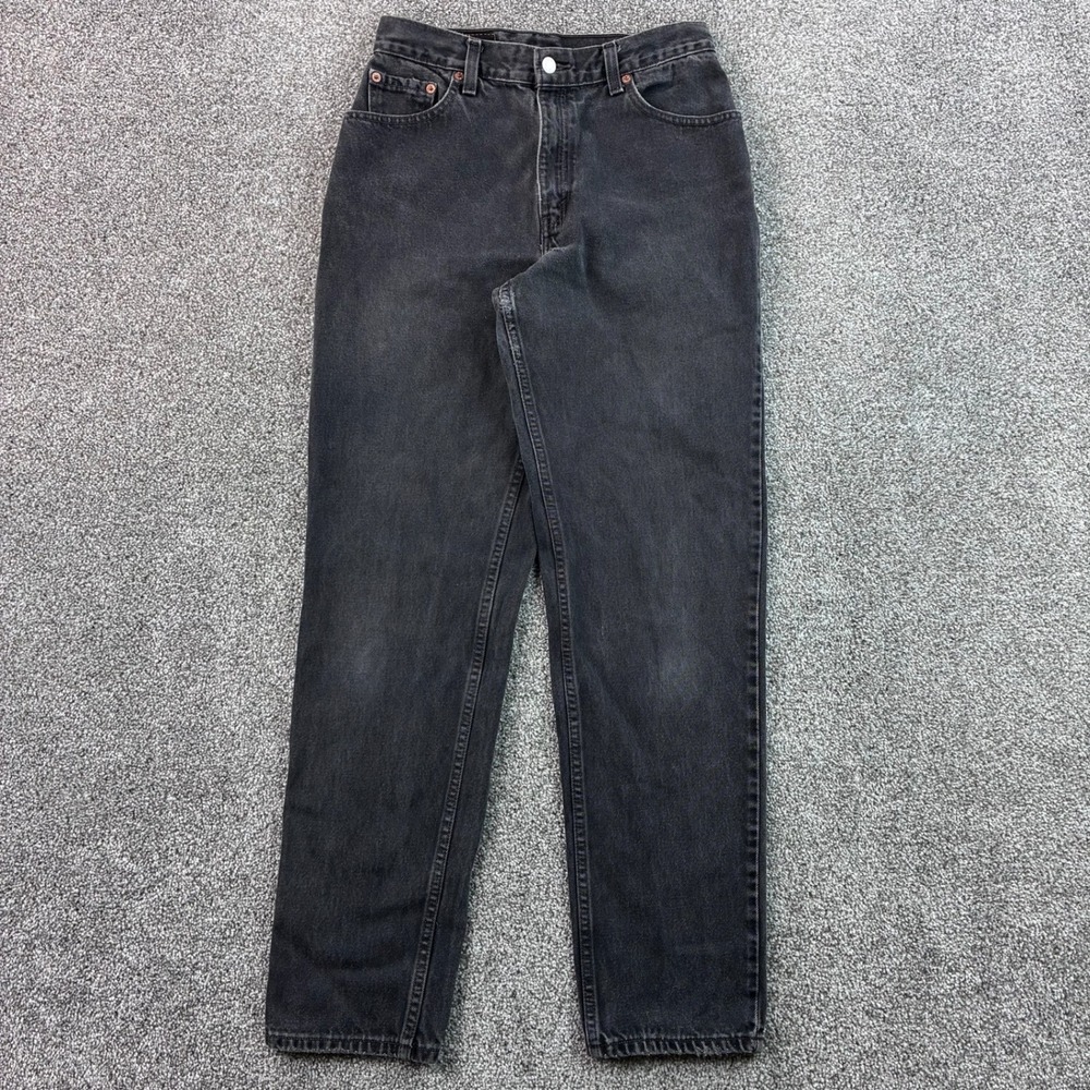 Vintage Levi's 550‎ Jeans Women's 10 Reg Black Dark Wash Relaxed Fit Tapered Leg